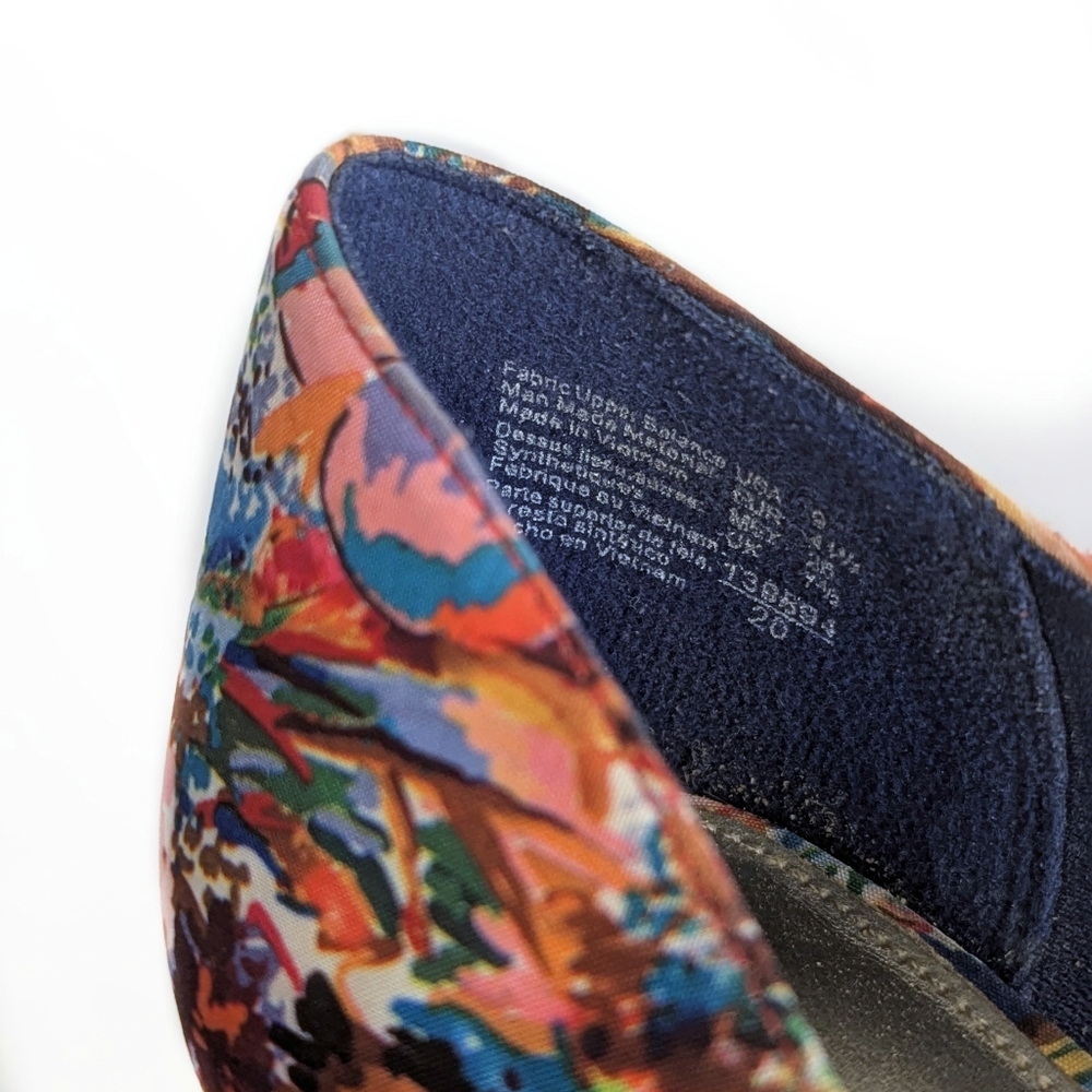 FIONI Laguna Tropical Multicolor Floral High Heel Platforms Stilettos - Picture 3 of 8